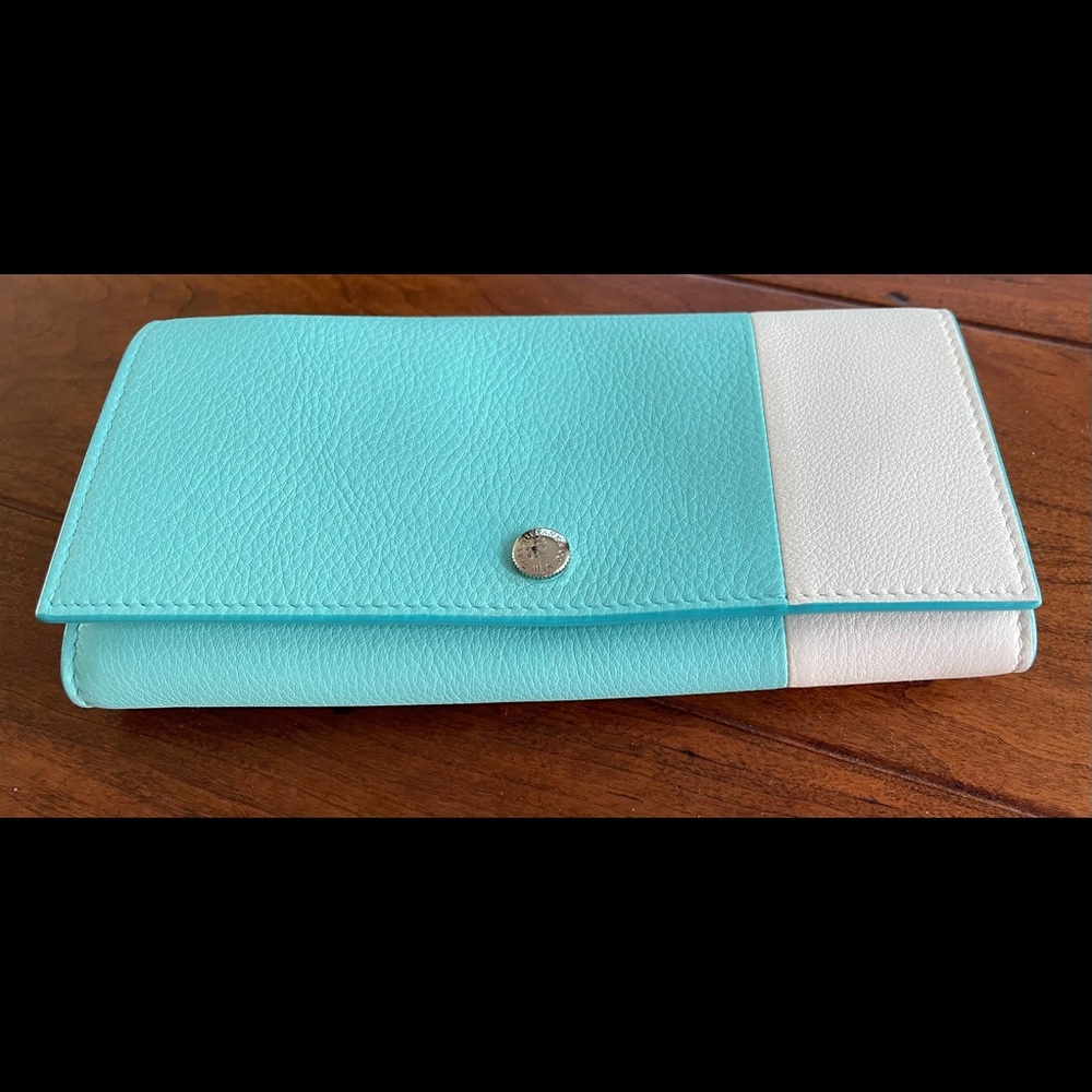 TIFFANY & CO Color Block Continental Flap Wallet
